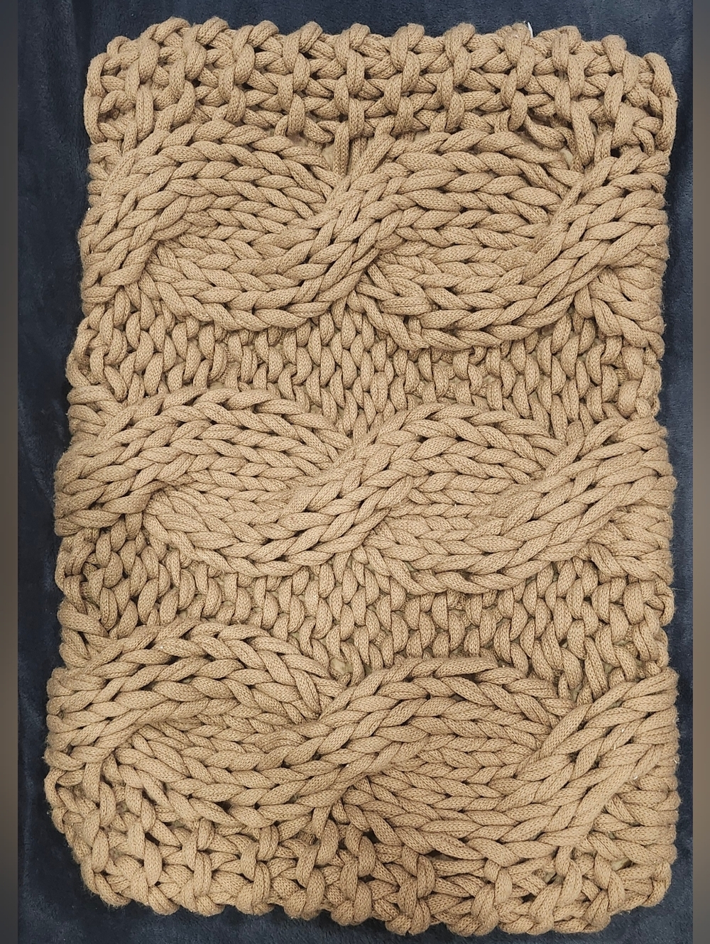 Pottery Barn Brown Colossal Handknit Lumbar Pillow Cover Case